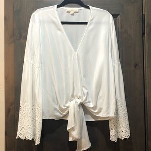 White tie blouse